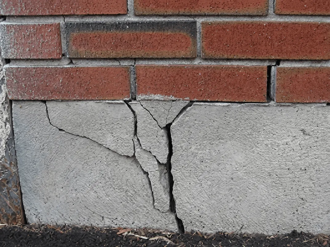 Concrete foundation with serious structural damage in Wichita, KS